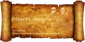 Péterfi Valéria névjegykártya