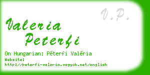 valeria peterfi business card